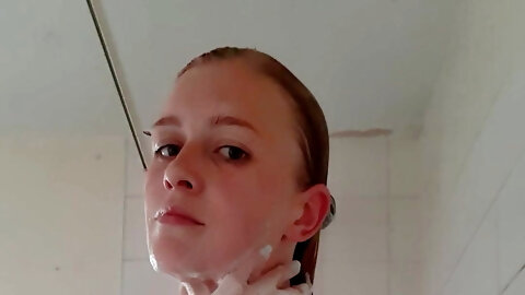 Hot Blonde Takes A Shower