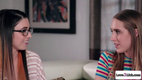 Petite Lesbian Is Rimmed And Fingered By A Small Tits Blonde