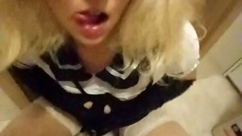 Pissing On College Girl During Mastrubation