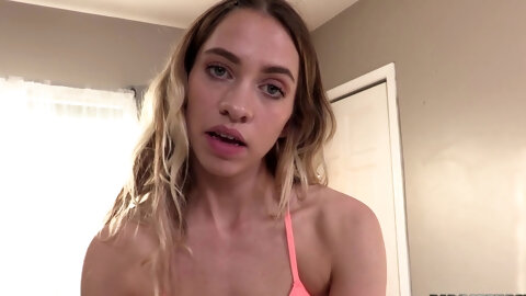 Skinny Blonde Fitted With A Lot Of Dick In That Tiny Peach